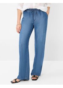 Brax Damen Palazzohose Style MAINE USED DARK BLUE, denim dunkelblau, Gr. 44K