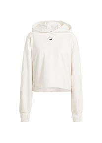 Adidas Power Hoodie Damen - weiß - Gr. L - Polyester/Baumwolle/Elastan