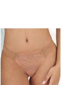 Lascana String 'Eleonora' kupferfarben Gr. 32/34 für Damen. Mit Spitze, Schmuckelement. Körpernah