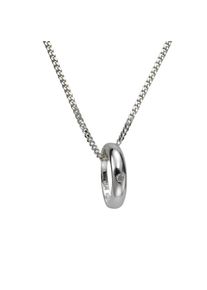 ZEEme for Kids Halskette 925 Silber Taufring mit Diamant 0,01ct.