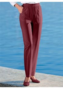 Classic Basics Damen Schlupfhose, rot, Gr. 195, unifarben, 62% Polyester, 36% Viskose, 2% Elasthan, Hosen