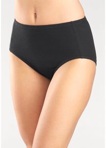 Petite Fleur Damen Taillenslip, Gr. 34, schwarz, Piquu00e9, Obermaterial: 95% Baumwolle, 5% Elasthan, unifarben, Unterhosen, aus weicher