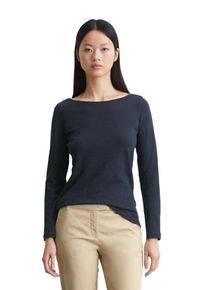 Marc O'Polo MARC O'POLO Damen Langarmshirt "aus Organic Cotton", blau, Basic, Gr. M, unifarben, Obermaterial: 100% Baumwolle, Shirts