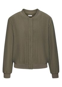Lascana Bomberjacke beige Gr. 34 für Damen. Rundhals und Ziernähte. Figurumspielend