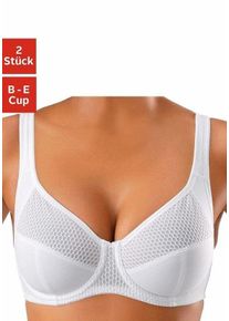 Petite Fleur Große Größen Bügel-BH Gr. 90B weiß/schwarz für Damen