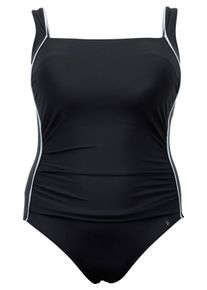 Große Größen Badeanzug mit Paspeln; Shaping-Effekt Gr. 42D schwarz von sheego für Damen