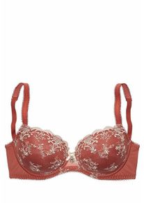 Nuance Große Größen Schalen-BH Gr. 80E rot/beige für Damen