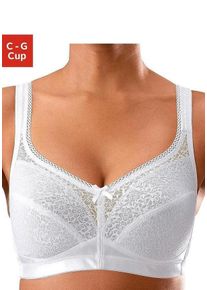 Große Größen Swegmark Minimizer-BH ohne Bügel aus Spitze Gr. 85C weiß für Damen