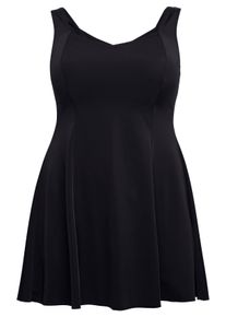Große Größen Badekleid mit V-Ausschnitt und integrierter Hose. Gr. 58E schwarz von sheego für Damen