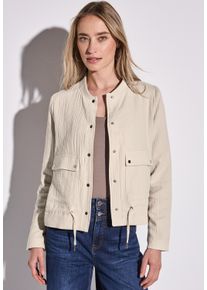 Street One Damen Kurzjackemoonstone sand, casual, Gr. 40, unifarben, Web, 100% Baumwolle, Jacken, aus reiner Baumwolle