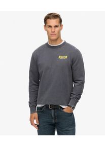 Superdry Herren Baumwolle Gesticktes Logo Heritage Tab Loose Crew Sweatshirt, Grau - Gr&ouml;&szlig;e: S 10406075008609VC001