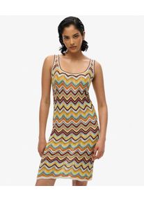 Superdry Damen Mini-strickkleid mit Zickzackmuster Green - Gr&ouml;&szlig;e: 42 2144236000780F4W020