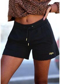 Buffalo Shorts 'BuffaloRetroRoar152' schwarz Gr. 32/34 für Damen. Mit Logostickerei. Bequem