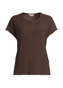 LANDS' END Crinkle-Shirt, Damen,  Braun, Polyester/Viskose/Polyester-Mischung, by Lands' End