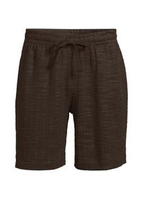 LANDS' END Schlupf-Shorts mit Struktur, Herren,  Braun, Baumwolle/Polyester, by Lands' End