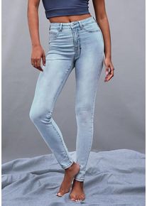 Lascana Jeansjeggings blau Gr. 34 für Damen. Figurbetont. Nachhaltig.