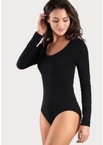 Vivance Langarmbody mehrfarbig Gr. 32/34 für Damen. Mit Rundhals. Ohne Bügel. Körpernah. Nachhaltig.