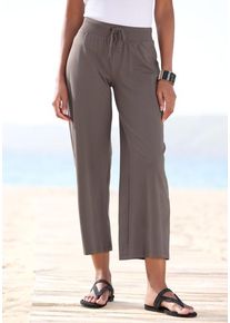 Beach Time BEACHTIME 7/8-Strandhose beige Gr. 32/34 für Damen. Figurumspielend. Nachhaltig.