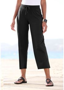 Beach Time BEACHTIME 7/8-Strandhose schwarz Gr. 32/34 für Damen. Figurumspielend. Nachhaltig.