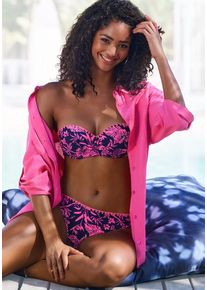Lascana Longbluse pink Gr. 34 für Damen. Mit V-Ausschnitt. Figurumspielend. Nachhaltig.