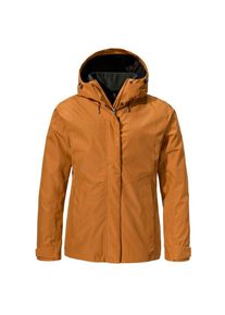 Schöffel Fleecejacke Schöffel 3In1 Jacket Okere Damen (Gr 46 - Regular |orange/braun |wasserdicht)
