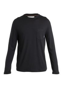 Icebreaker Merino Tech Lite III L/S Relaxed Pocket Tee Merinoshirt Herren (Gr XXL |schwarz)