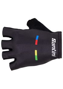Santini UCI World Champion Gloves Handschuhe Herren (Größe L |grau)