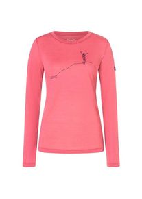 Longsleeve super.natural Bergglück L/S Damen (Gr L |mauvewood /blau)