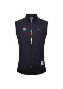 Santini UCI World Champion Wind Vest Mondo Fahrradweste Herren (Gr S |blau)