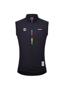 Santini UCI World Champion Wind Vest Mondo Fahrradweste Herren (Gr S |blau)