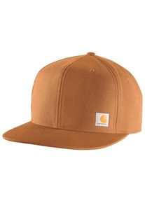 Mütze Carhartt Firm Duck Flat Brim Cap Herren (Gr One Size |braun/orange)