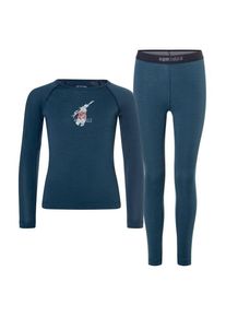 super.natural Tundra175 Ski Bunny Set Merinounterwäsche Kinder (Gr 140 |blau)