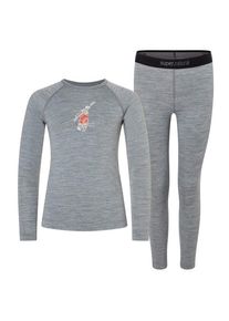 Merinounterw&auml;sche super.natural Tundra175 Ski Bunny Set Kinder (Gr 116 |grau)
