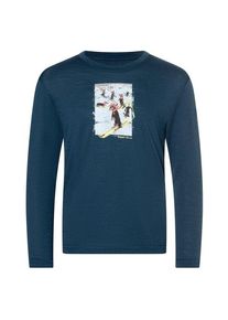 super.natural Dachshund Party L/S Merinounterw&auml;sche Kinder (Gr 104 |blau)
