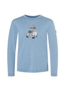 Merinounterw&auml;sche super.natural Carski L/S Kinder (Gr 128 |blau)