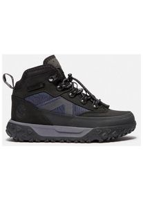 Freizeitschuhe Timberland Youth's Greenstride Motion 6 Mid Bungee WP Boot Kinder (Gr 13 |weiß/schwarz |wasserdicht)