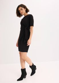 bonprix Jerseykleid, schwarz, Gr.44/46 (L), Figurschmeichelndes Kleid