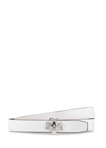 Tory Burch Gürtel - Minimalist White Belt With Unique Buckle Detail - Gr. L - in Weiß - für Damen