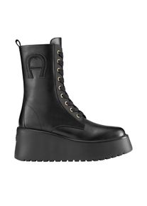 Aigner Stiefeletten - plateau bootie with lacing Plateau Bootie 2B - Gr. 38 (EU) - in Schwarz - f&uuml;r Damen
