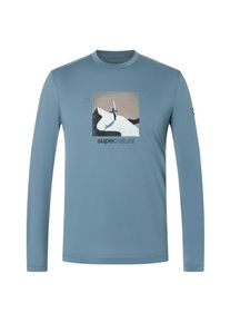super.natural Almost Done L/S Longsleeve Herren Wandern (Gr L |türkis)