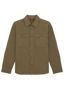 Hemd Dickies Houston L/S Shirt Herren (Gr XS |oliv)