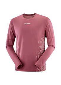 Laufshirt Salomon Sense Aero L/S Tee GFX Herren (Gr S |rot/rosa)