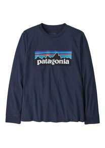 Pullove Patagonia L/S P-6 Logo T-Shirt Kinder (Gr M |blau)
