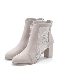 Lascana High-Heel-Stiefelette 'Ankle Boot, Stiefel' grau Gr. 35 für Damen. Mit Spitze