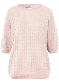 Peter Hahn - Rundhals-Pullover, rosé, Gr. 36 / S - Schurwolle