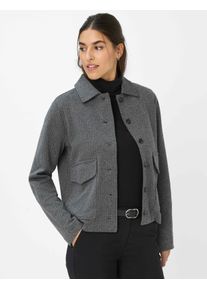 Brax Damen Sweatjacke Style BETTE L black, dunkelgrau, Gr. 42