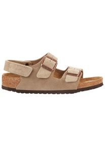 Birkenstock Milano HL Suede Sandalen Kinder (Gr 33 - Narrow |beige/braun |wasserdicht)