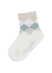 Merinosocken Sterntaler Socken Wolle Karo Kinder (Gr 17-18 |wei&szlig;)