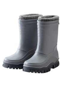 Sterntaler Gummistiefel mit Innenschuh Gummistiefel Kinder Alltag (Gr 25 |grau |wasserdicht)