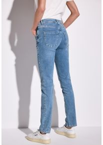 Street One Damen Comfort-fit-Jeans, blau, casual, Gr. 25, unifarben, Jeans, 84% Baumwolle, 13% Polyester, 3% Elasthan, Jeans, High Waist